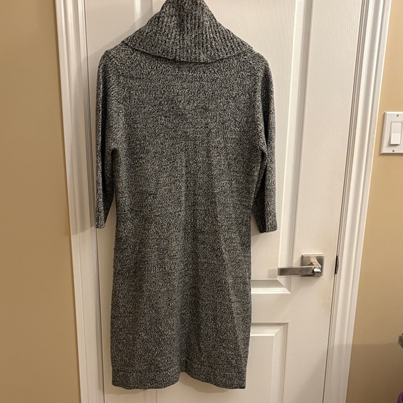 Maggy London Charcoal Cowl Neck Sweater Dress - Picture 6 of 6